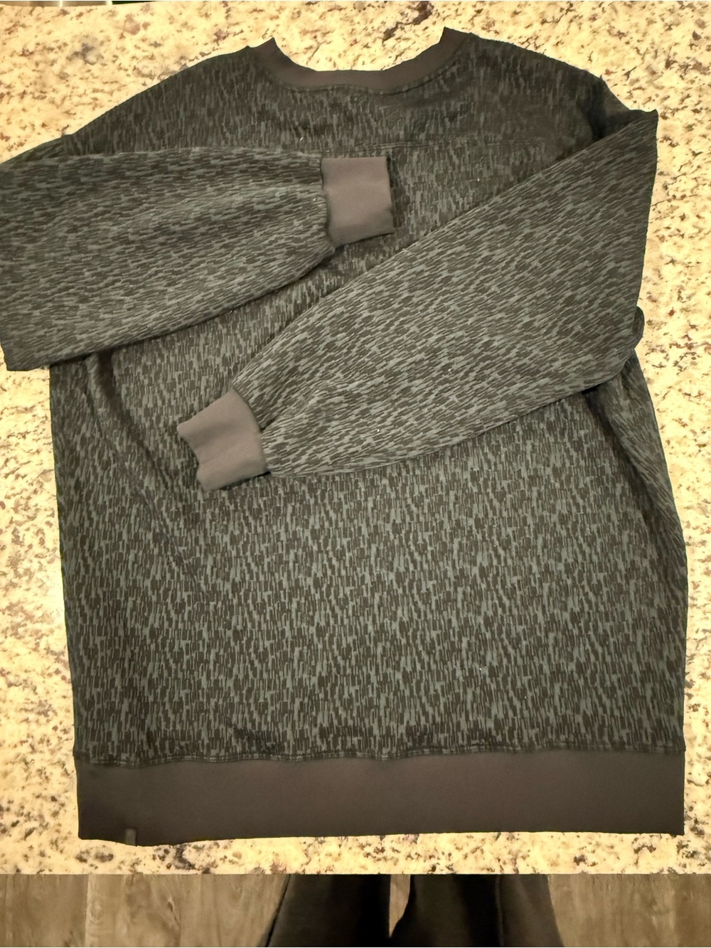 Lululemon Perfectly Oversized Jacquard Crew Black Textured Sweatshirt Women’s